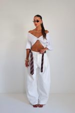 ⁦מכנסיים בלון שילוב עניבה 1060⁩ – תמונה ⁦10⁩