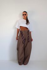 ⁦מכנסיים בלון שילוב עניבה 1060⁩ – תמונה ⁦20⁩
