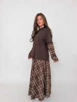 ⁦חליפה חצאית שילוב משבצת⁩ – תמונה ⁦5⁩