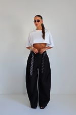 ⁦מכנסיים בלון שילוב עניבה 1060⁩ – תמונה ⁦29⁩
