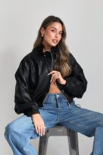 ⁦ג׳קט עור כיווץ קלאסי 2620⁩ – תמונה ⁦16⁩