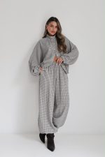 ⁦חליפה משבצת כפתורים 3115⁩ – תמונה ⁦9⁩