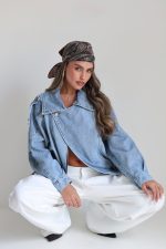⁦ג׳קט כפתור אלכסון 8873⁩ – תמונה ⁦5⁩