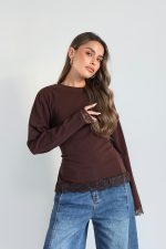⁦חולצה קשירה תחרה 6129⁩ – תמונה ⁦8⁩