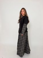 ⁦חליפה חצאית שילוב משבצת⁩ – תמונה ⁦9⁩