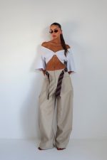⁦מכנסיים בלון שילוב עניבה 1060⁩ – תמונה ⁦4⁩