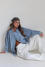 ⁦ג׳קט כפתור אלכסון 8873⁩ – תמונה ⁦4⁩