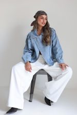 ⁦ג׳קט כפתור אלכסון 8873⁩ – תמונה ⁦7⁩