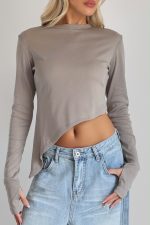 ⁦חולצה טישו אלכסון 51855⁩ – תמונה ⁦17⁩