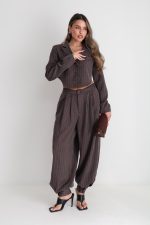 ⁦חליפה פסים ג׳קט מעוגל 6535⁩ – תמונה ⁦11⁩
