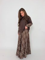 ⁦חליפה חצאית שילוב משבצת⁩ – תמונה ⁦4⁩