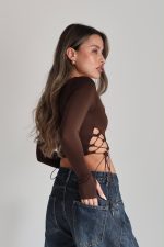 ⁦חולצה בטן קשירות צד 1131⁩ – תמונה ⁦11⁩