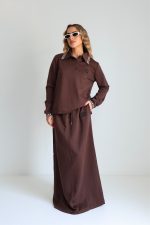 ⁦חליפה חצאית צווארון מיו 690⁩ – תמונה ⁦4⁩
