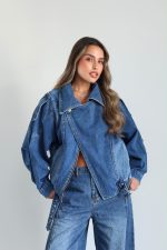 ⁦ג׳קט כפתור אלכסון 8873⁩ – תמונה ⁦21⁩