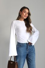⁦חולצה פתח קשירה בגב⁩ – תמונה ⁦3⁩