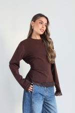 ⁦חולצה קשירה תחרה 6129⁩ – תמונה ⁦10⁩
